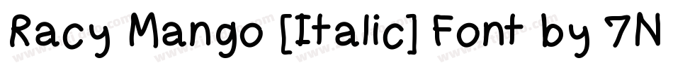 Racy Mango [Italic] Font by 7NTypes字体转换